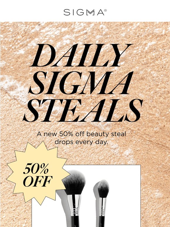 Today’s Sigma Steal: 50% OFF Brush Duo 👀
