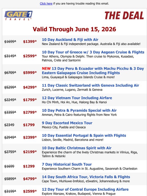The Deal from Gate 1 Travel