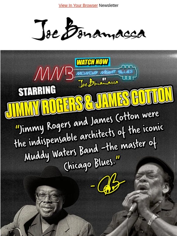 Jimmy Rogers and James Cotton - "Walking By Myself" Live in 1997 - Watch Now!