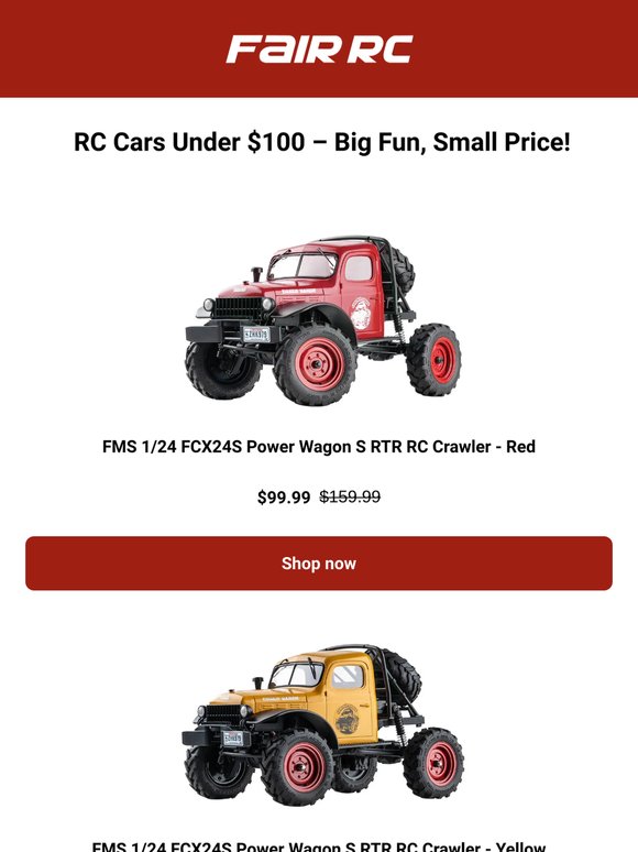 RC Cars Under $100