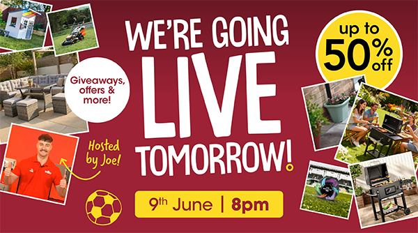 We're going live tomorrow, 9th June 8pm