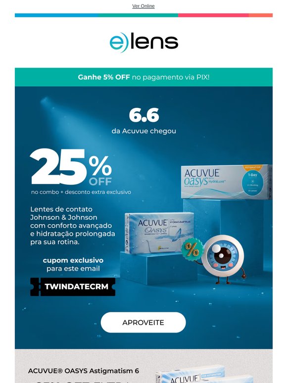 [Acuvue] 25% off no combo + 25% off extra!