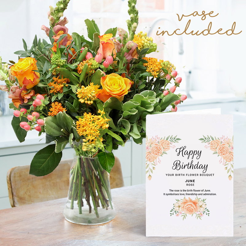 Image of June Birthday Bouquet Gift Set