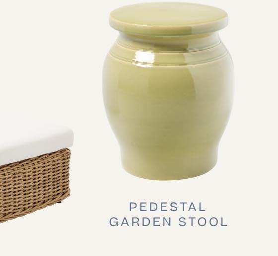 Pedestal Garden Stool