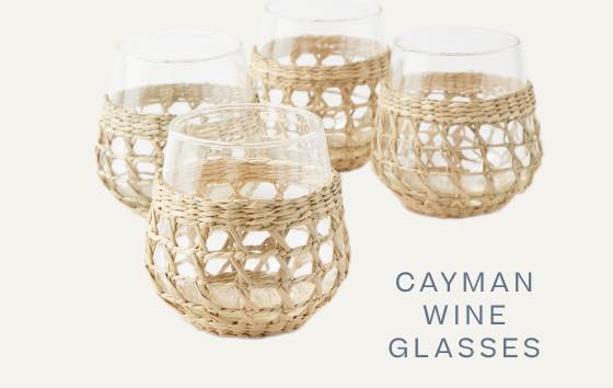 Cayman Seagrass Wine Glasses (Set of 4)