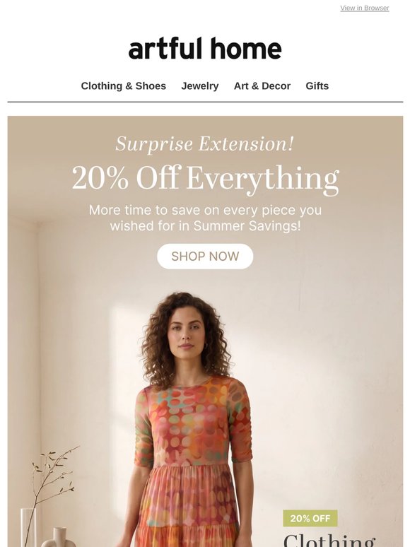 Surprise Extended Summer Savings! 🎉