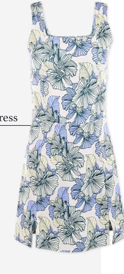 MoveKnit Sleeveless Printed Dress