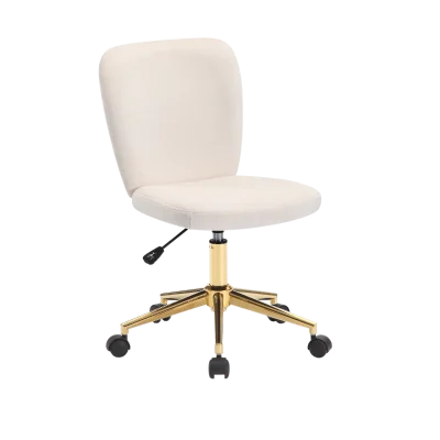White Nellie Velvet Office Chair