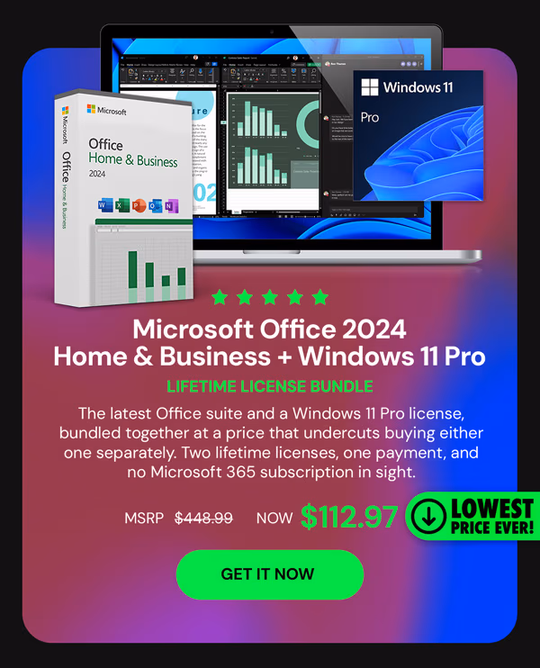 Microsoft Office 2024 Home & Business + Windows 11 Pro Bundle