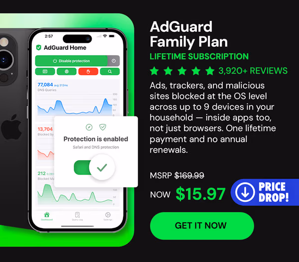 AdGuard Family Plan: Lifetime Subscription