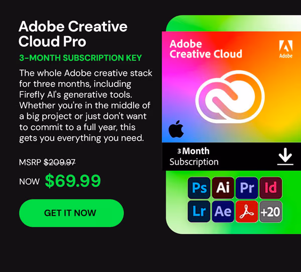 Adobe Creative Cloud Pro: 3-Month Subscription Key