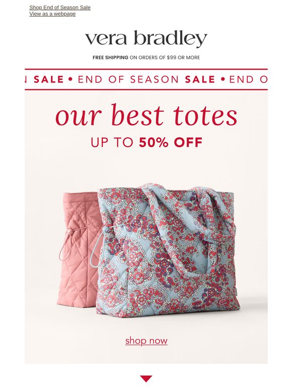 Up to 50% off totes hit different 😎