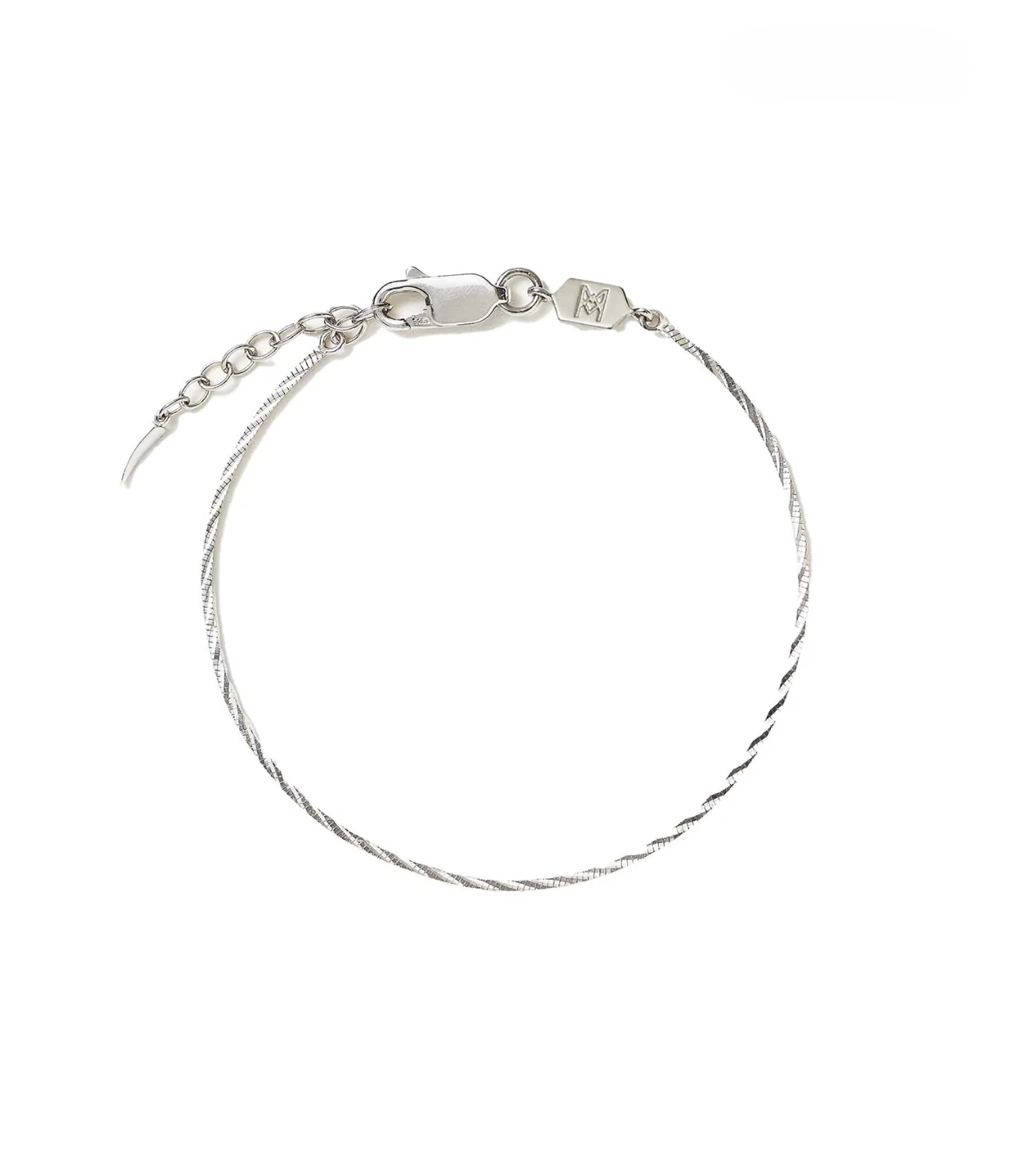 Image of Savi Asymmetric Square Chain Bracelet in Silver