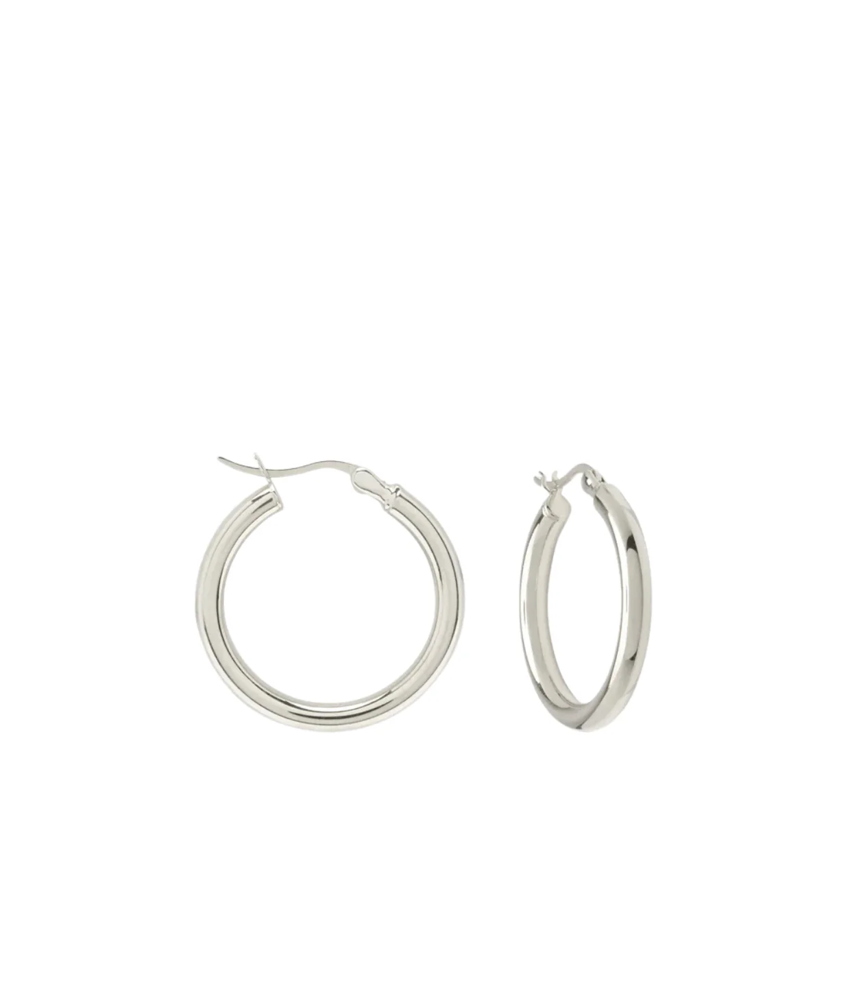 Image of Classic Hoops Medium in Silver