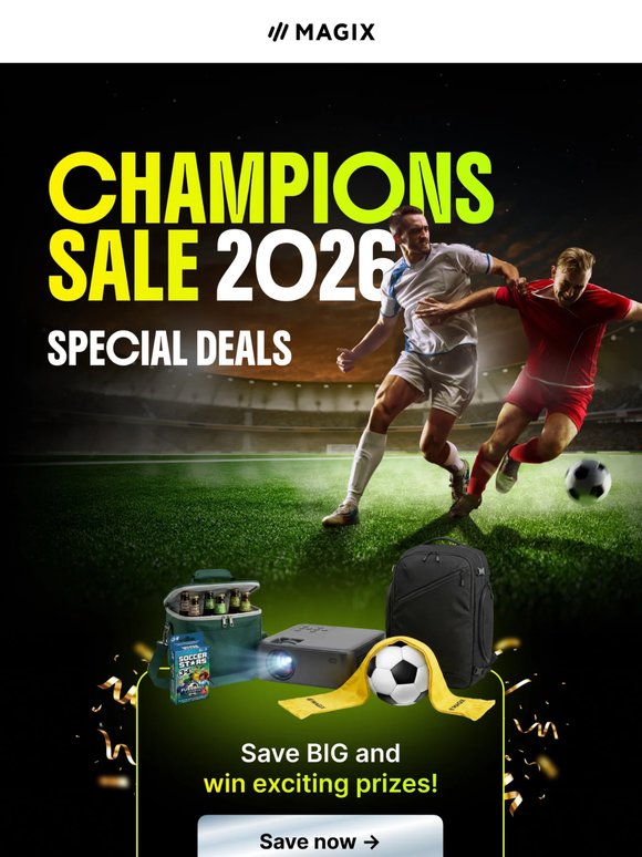 Champions Sale 2026: risparmia e vinci premi