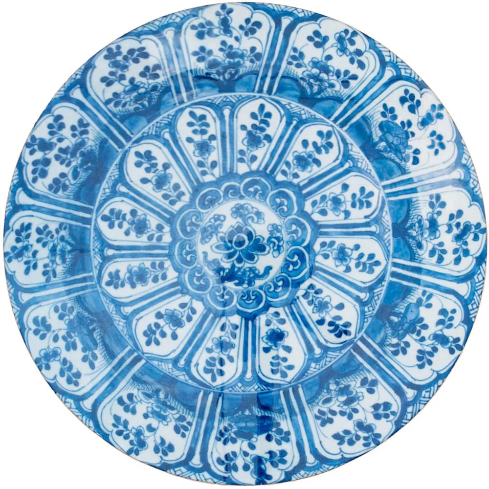 Image of Indigo Garden Round Lacquer Placemat