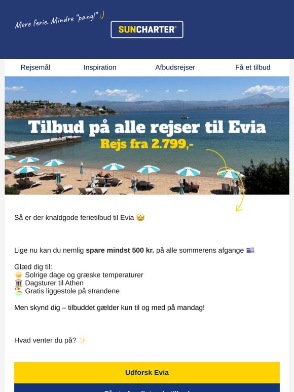 Evia er blevet ENDNU billigere...