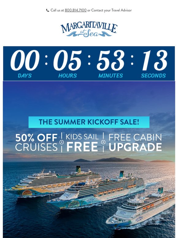 ⌛ ENDS MIDNIGHT: 50% OFF ALL Cruises