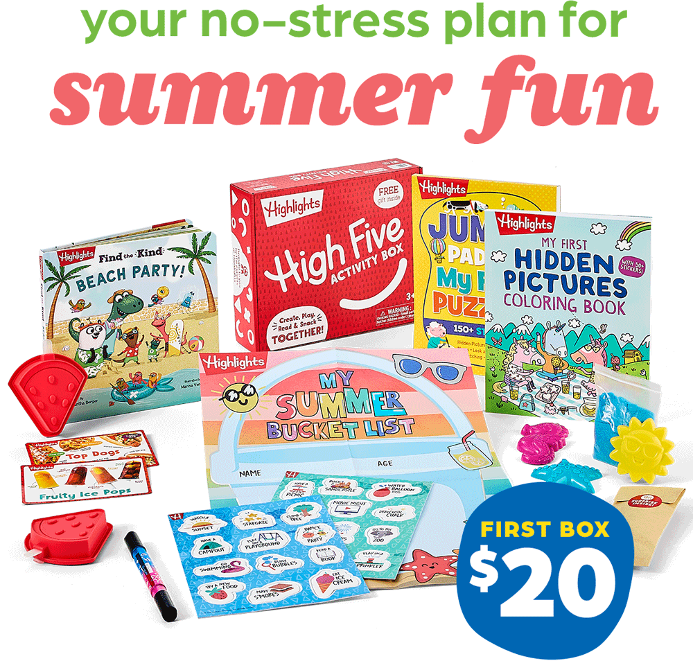 High Five Activity Box: Your No-Stress Plan for Summer Fun. First Box $20!