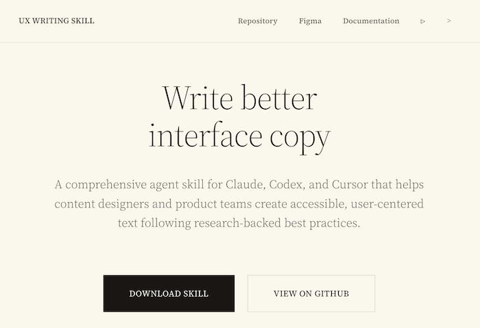 UX Writing Skill