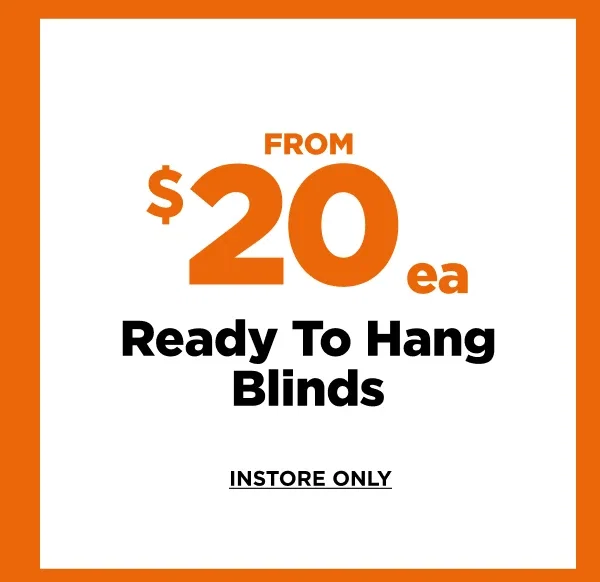  $20ea Ready To Hang Blinds