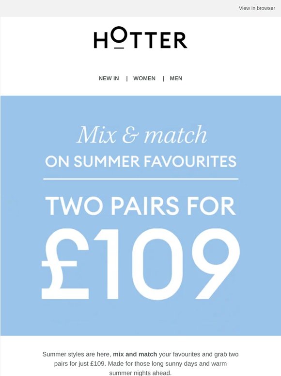 Two pairs for £109 | Mix & match