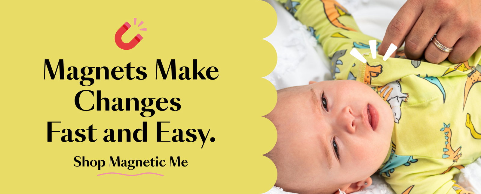 Magnets make changes easy.