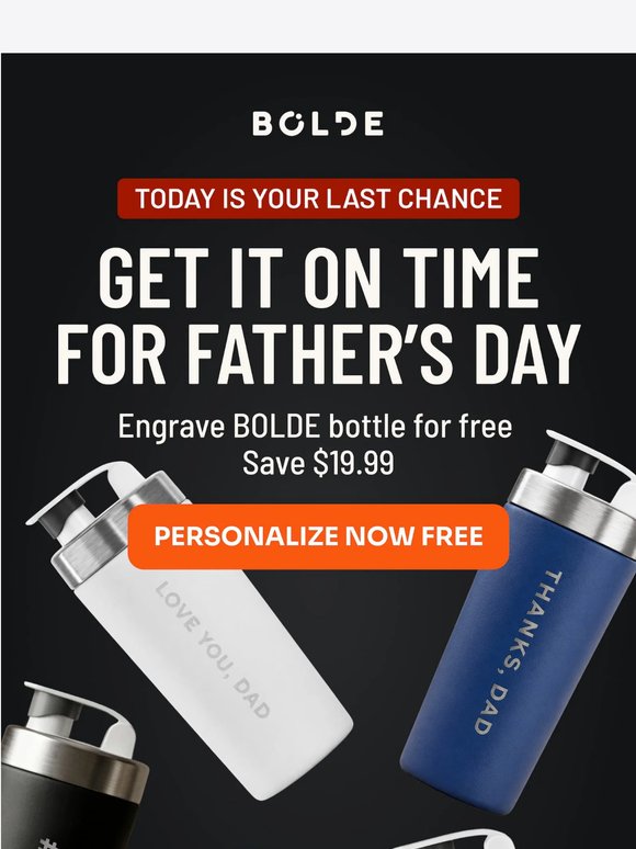 FREE Personalization: Shop Today to get in time for Father’s Day