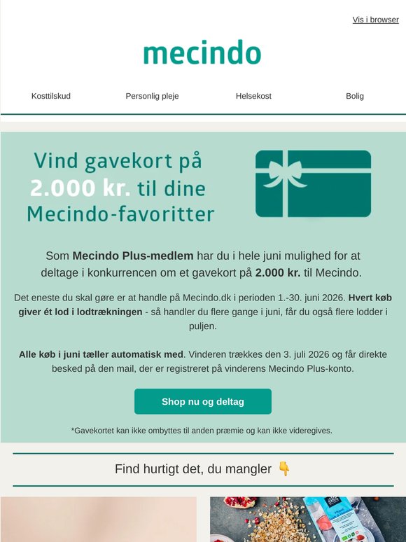 Mecindo Plus: Vind et gavekort på 2.000 kr. 🤩