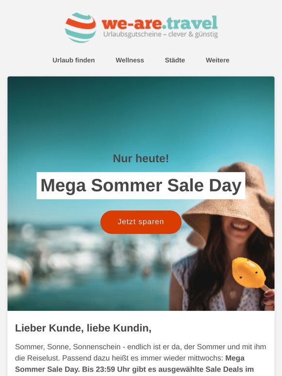 Mega Sommer Sale Day - nur 24 Stunden lang