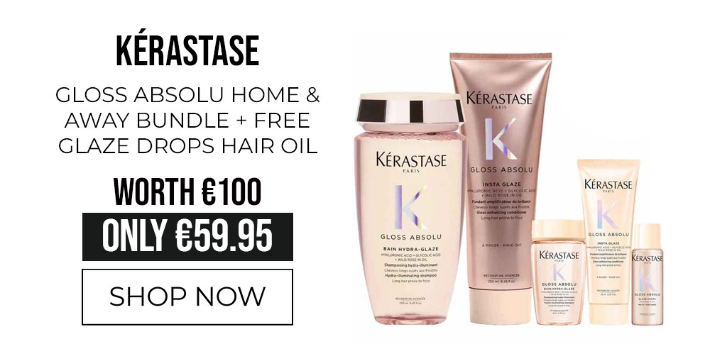 Kérastase Gloss Absolu Home & Away Bundle + FREE Glaze Drops Hair Oil