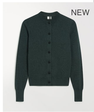 Silk-Cotton Cardigan in Kelp