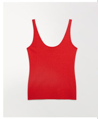 Silk-Cotton Vest in Poppy