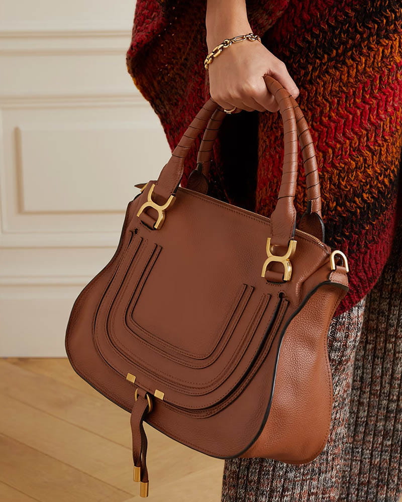 Women’s Office Work Grained Leather Satchel Bag