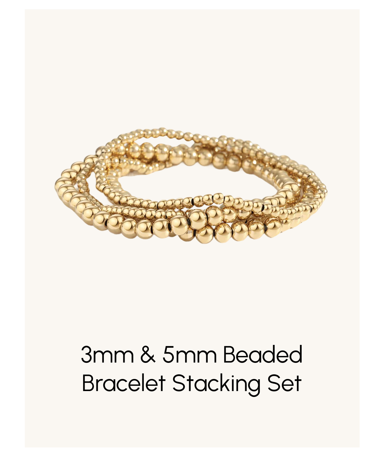 3mm & 5mm Beaded Bracelet Stacking Set