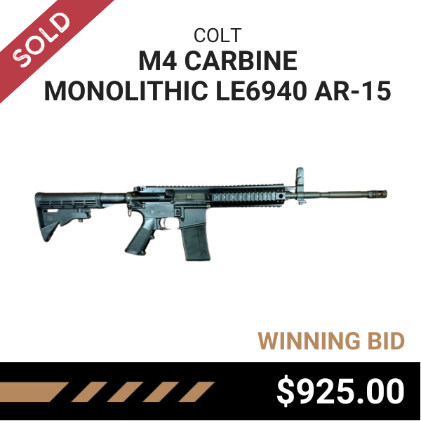 SOLD: COLT M4 Carbine Monolithic Law Enforcement LE6940 AR-15, AR15 16"