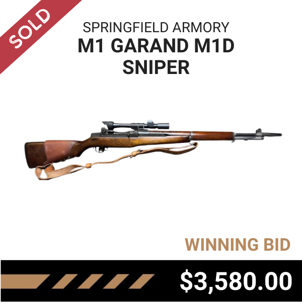 SOLD: SPRINGFIELD ARMORY M1 Garand M1D Sniper