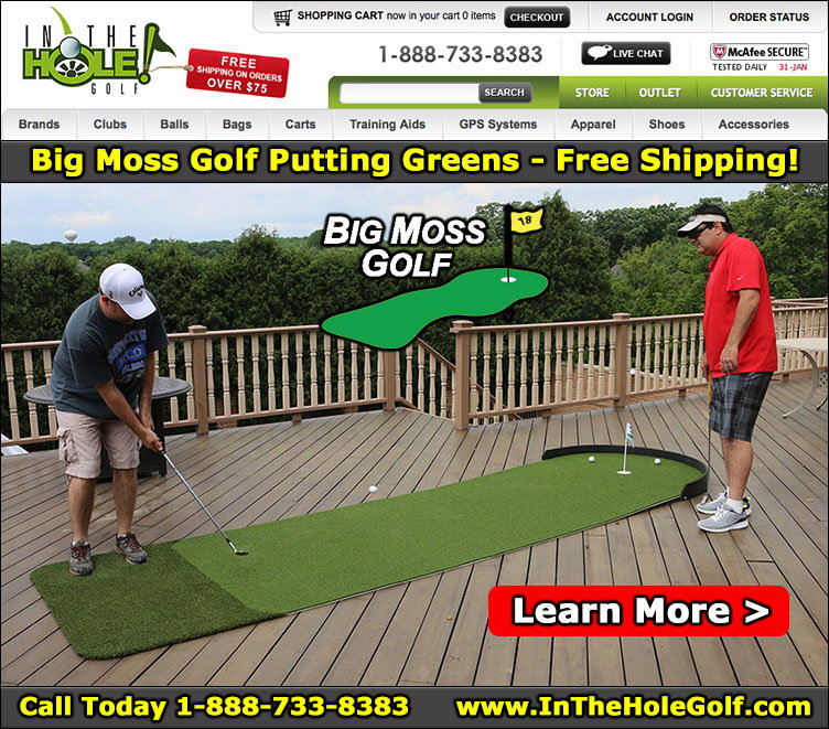 Big Moss Golf Putting Greens - Indoor & Outdoor - Improve Your Golf Game at Home