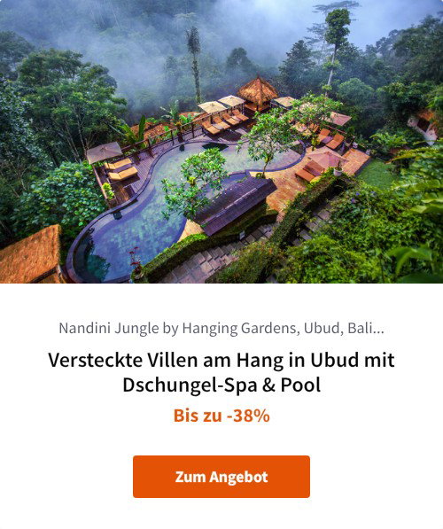 Versteckte Villen am Hang in Ubud mit Dschungel-Spa &amp; Pool