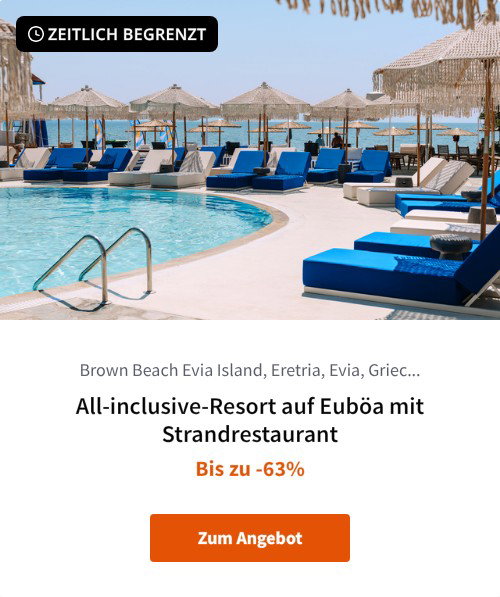 All-inclusive-Resort auf Euböa mit Strandrestaurant