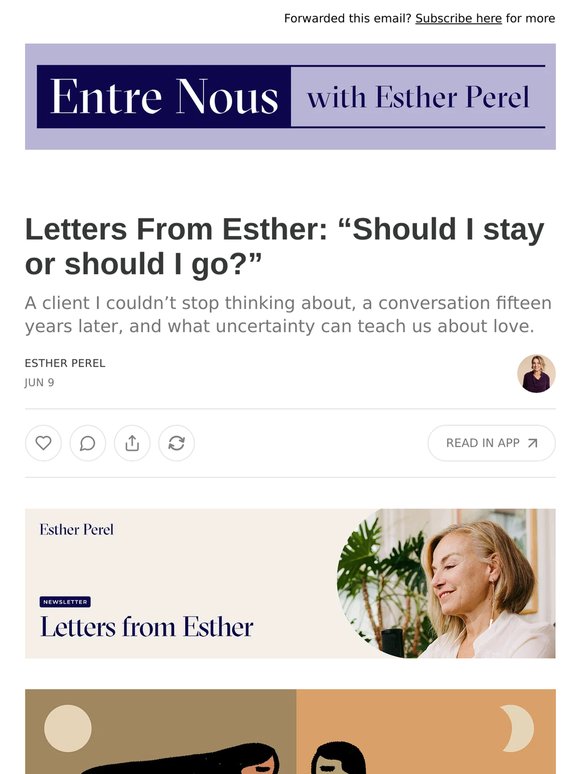 Letters From Esther: “Should I stay or should I go?”