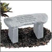 Memorial garden bench