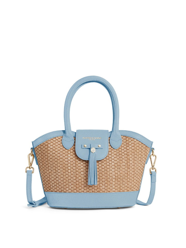 Windsor Sky Blue Crossbody Basket Bag