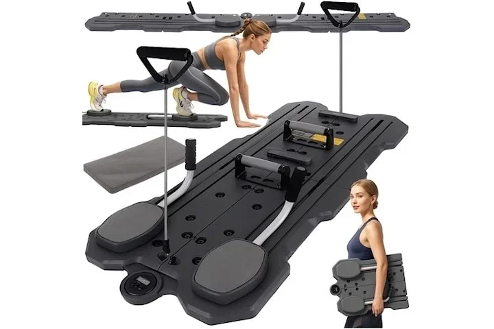 Pilatesbräda med tillbehör för hemmaträning