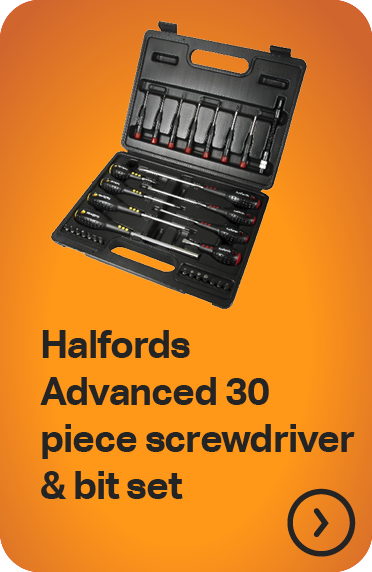HALFORDS ADVANCED 30 PIECE SCREWDRIVER & BIT SET