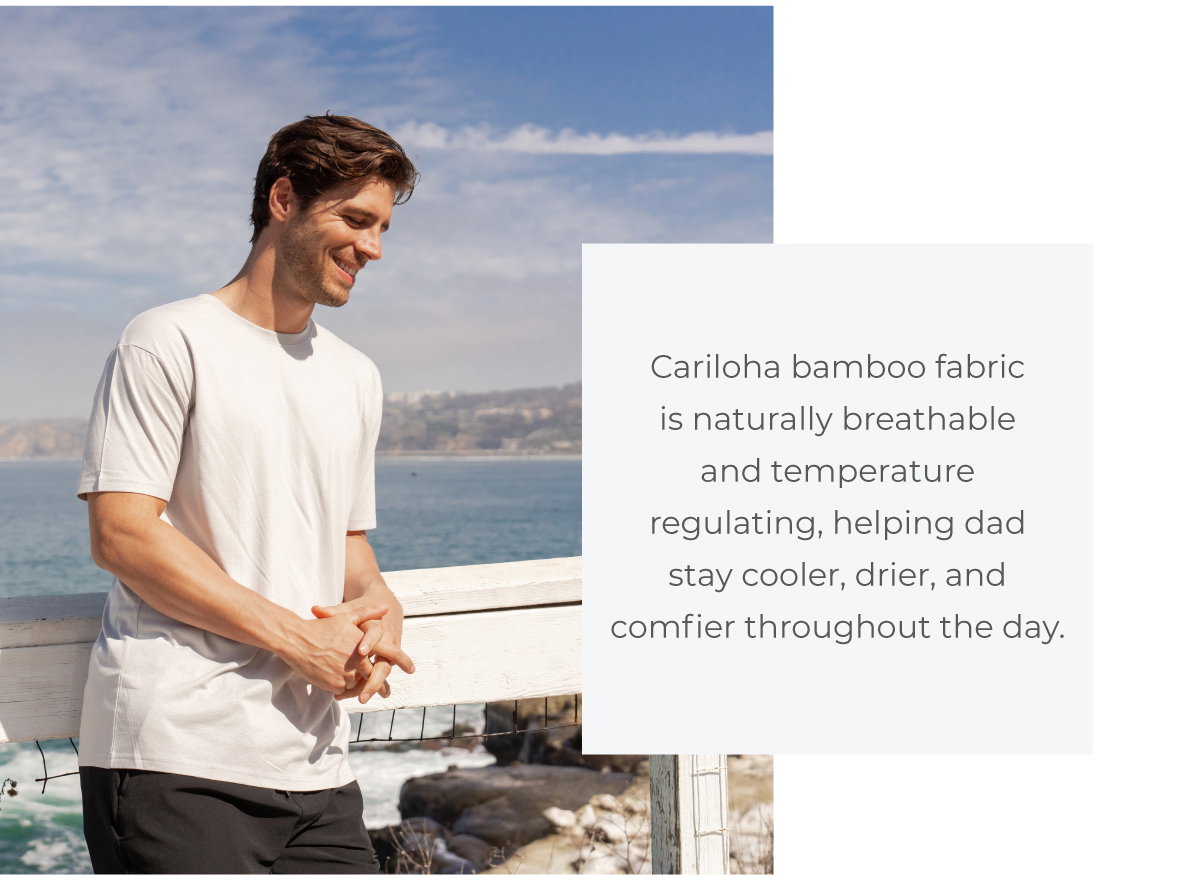 Cariloha bamboo fabric is naturally breathable and temperature regulating.