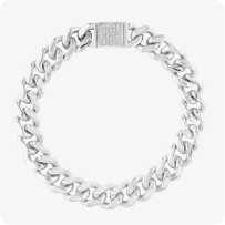 Effy Men's Brilliant-Cut .20ctw. Diamond Cuban Link Bracelet in Sterling Silver