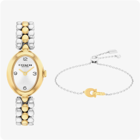 Coach Ladies Sammy White Dial Two Tone 28mm Watch 14000128