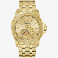 Bulova Marine Star Marc Anthony Automatic Gold Tone Dial 97A200