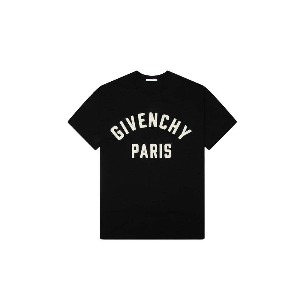 Patch Silk T-Shirt - Black/White